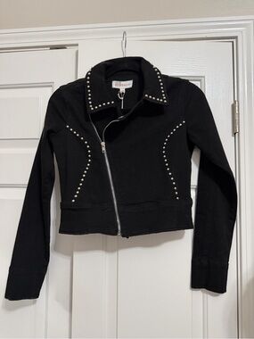 Women’s Black Studded Jacket NWT, XS